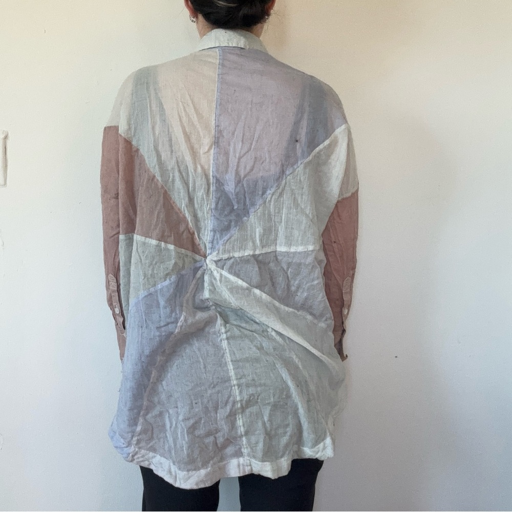 Free People Oversized Pastel Beachy Blouse - Picture 5 of 7